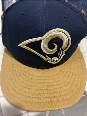 Navy and Gold Rams Flat-Brim Hat